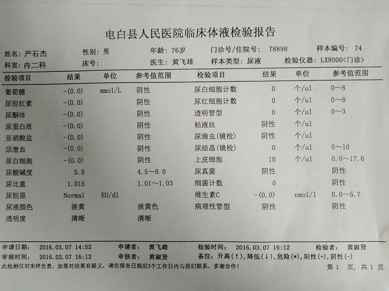 严某慢性肾盂肾炎